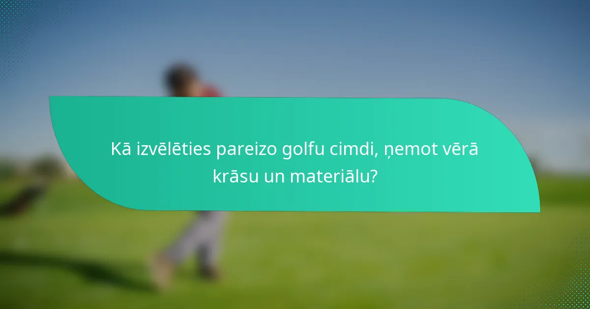 Kā izvēlēties pareizo golfu cimdi, ņemot vērā krāsu un materiālu?