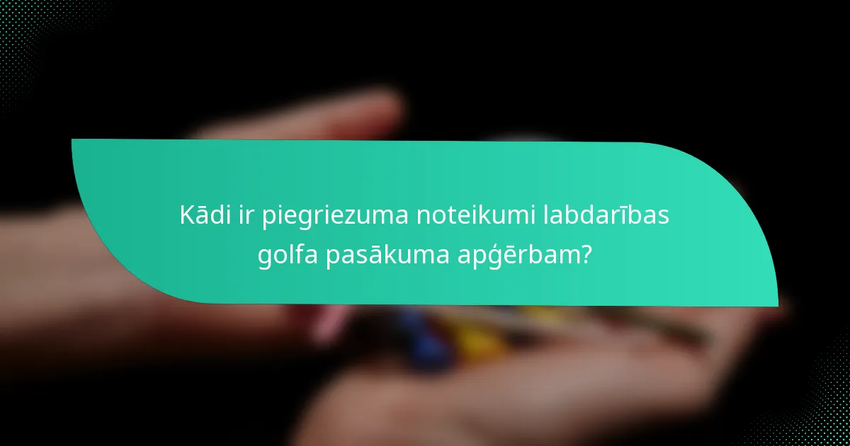 Kādi ir piegriezuma noteikumi labdarības golfa pasākuma apģērbam?