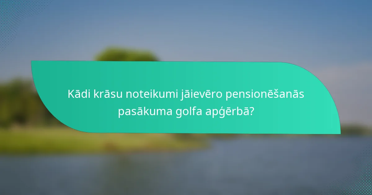 Kādi krāsu noteikumi jāievēro pensionēšanās pasākuma golfa apģērbā?