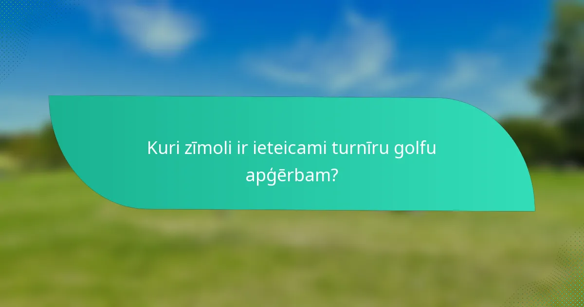 Kuri zīmoli ir ieteicami turnīru golfu apģērbam?